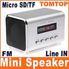 Mini Speaker MP3 Player Amplifier Micro SD TF Card USB Disk FM Radio 