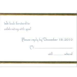  Gold Foil Striped Reception Cards: Home & Kitchen