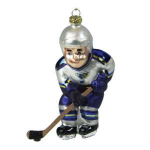 St. Louis Blues Nhl Glass Hockey Player Ornament (4)  