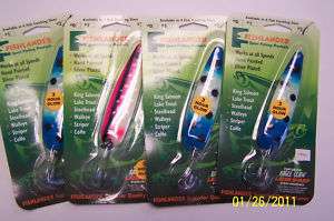FISHLANDER SALMON TROUT ULTRA GLOW SPOONS #2 SIZE NEW  