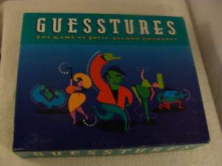 GUESSTURES 1990 SPLIT SECOND CHARADES PARTY GAME COMPLETE EX COND 