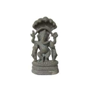  Ganesha Stone Statue Dancing Ganesh Under Seven Hood 
