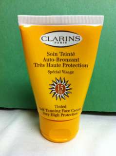 CLARINS TINTED SELF TANNING FACE CREAM SPF 15 VERY HIGH PROTECTION 