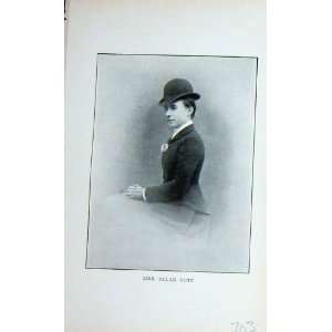  Antique Portrait 1896 Mrs Allan Gott Sportswoman