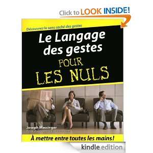 Le Langage des gestes Pour les Nuls (French Edition) Joseph MESSINGER 