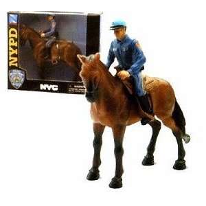  NYPD Policeman on Horse NYC Police Toy Figure: Toys 