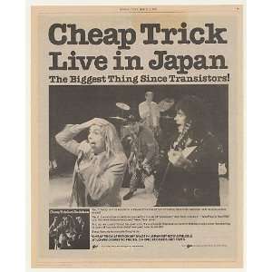  1979 Cheap Trick at Budokan Live Japan Photo Print Ad 