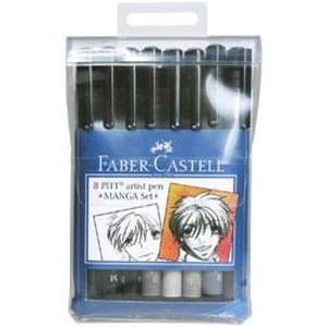  Manga Pitt Artist Brush Pens 8 Pack 5 Shades Gray, 3 