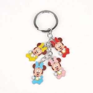  Baby Minnie Mouse Pendant Keyring Key Chain Ring: Office 