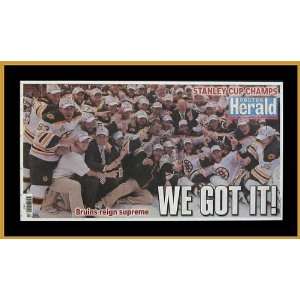   Stanley Cup 2011   We Got It   Wood Mounted Newspaper Print Sports