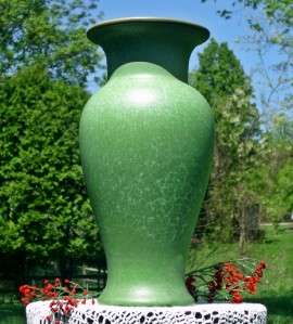 Magnificent Vintage Guy Cowan Large Green Art Pottery 13 Urn Vase 