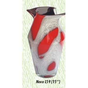  Nova Vase Hand Blown Modern Glass Vase: Home & Kitchen