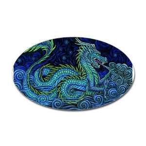 Chinese Dragon Sticker Oval Art Oval Sticker by 