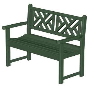 Polywood Chippendale Bench Green