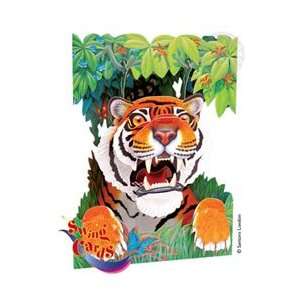  Santoro Interactive 3 D Swing Greeting Card, Tiger (SSC73 