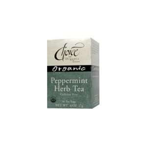 Choice Teas Peppermint Herb Tea (3x16 bag):  Grocery 