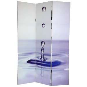   ft. Tall Double Sided Water Zen Canvas Room Divider Furniture & Decor