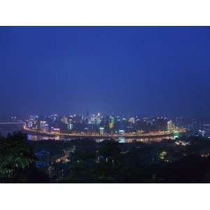  China, Sichuan Province, Chongqing, Night View of 