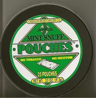 Mint Snuff POUCHES Tobacco Free Chew MINT Flavor  