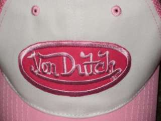 NWOT VON DUTCH Pink Snapback Mesh Trucker Hat Cap  