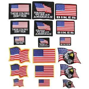   Embroidered Flag Patch St By Diamond Plate&trade 18pc Embroidered Flag