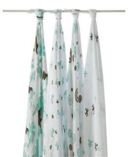 New ADEN +/and ANAIS 4 Muslin Swaddling Baby Blankets Boutique Shower 