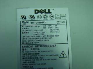 Dell Optiplex Power Supply 180W HP U1806F3 TESTED  