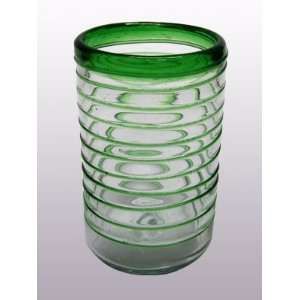  Emerald Green Spiral drinking glasses (set of 6)   FREE 