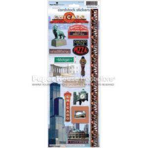 PAPER HOUSE TRAVEL CHICAGO ILLINOIS SCRAPBOOK STICKERS  