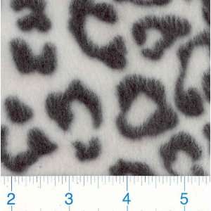  60 Wide Stretch Fleece Snow Leopard Fabric By The Yard 