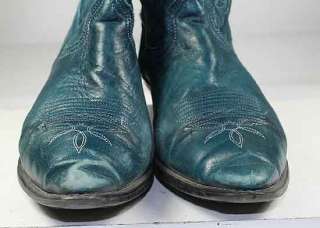 ACME WESTERN/COWBOY BOOTS TEAL LEATHER WOMENS UNDERSLUNG sz 10 M 