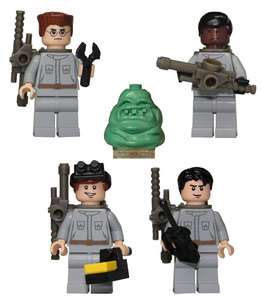 Ghostbusters & Slimer CUSTOM Minifigure w/ Stands NEW  
