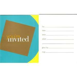  Youre Invited Circles & Squares Invitations 8 Count Party 