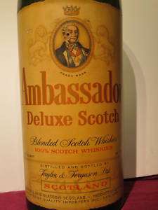Ambassador Scotch Whisky Display Bottle Large Pre 1960  