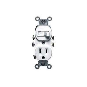 Leviton Mfg.Co.,Inc. 042 05225 00I Ivory Switch Outlet Combside Wired 