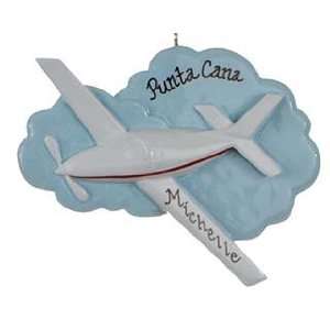  Personalized Single Engine Airplane Christmas Ornament 