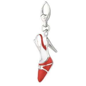  Sterling silver and Enamel SLINGBACK SHOE (Charm): Jewelry