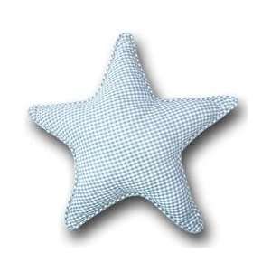  Tadpoles Classics Gingham Blue   Star Throw Pillow Baby