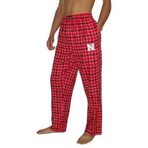  Mens NCAA Nebraska Huskers Plaid Cotton Sleepwear / Pajama 
