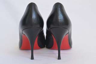CHRISTIAN LOUBOUTIN Leather Black High Heel Classic Pump Womens Shoe 8 
