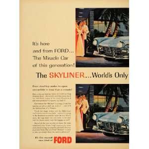  1957 Ad Ford Skyliner Convertible Thunderbird Victoria 