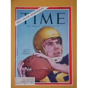 Roger Staubach Navy Quarterback October 18 1963 Time Magazine Fabulous 