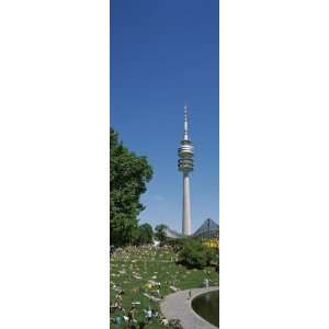 Tower in a Park, Olympic Tower, Olympic Park, Munich, Bavaria, Germany 