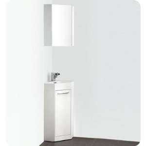  Coda 14 White Modern Corner Bathroom Vanity: Home 