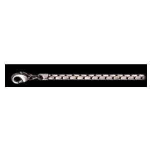 5mm Thick Black Cable Bracelet Chain 9 in. Long 