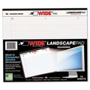  Roaring Spring 95510 Landscape Format Writing Pad College 