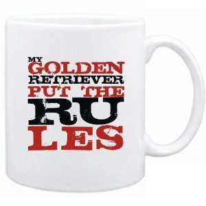  New  My Golden Retriever Put The Rules  Mug Dog