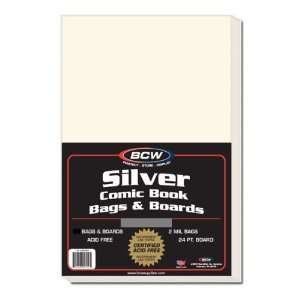  (50) Silver Comic Assembled Bags & Boards (Thick Size 