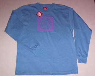 Big Boys Element Graphic Signature Blue Long Sleeve Shirt Size 14 Nwt 
