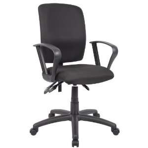  Boss Multi Function Fabric Task Chair W/Loop Arms: Office 